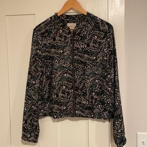LOFT floral print bomber